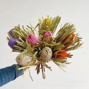 2 Stems Dried Banksia Natural